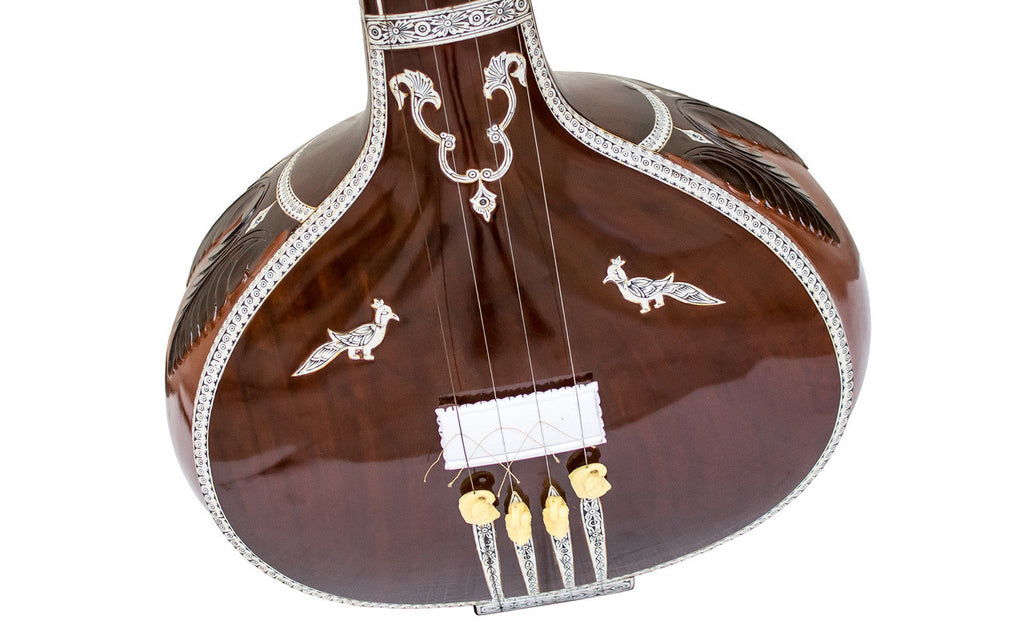 Kanai Lal & Sons Male Tanpura, 4 Strings, Fiber Case, Dark Tambura DDH