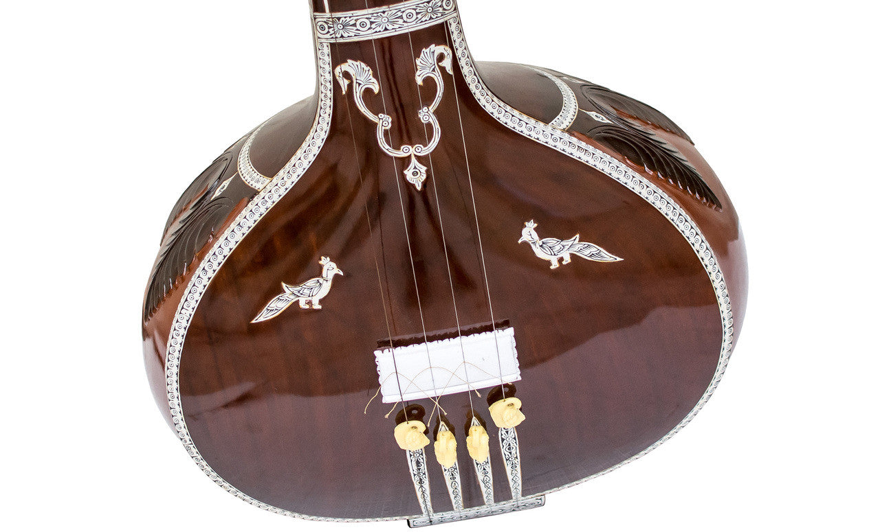 Kanai Lal & Sons Male Tanpura, 4 Strings, Fiber Case, Dark Tambura DDH