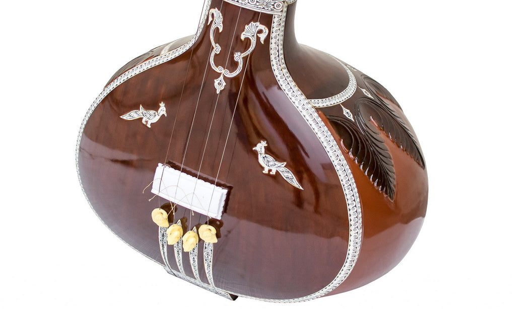 Kanai Lal & Sons Male Tanpura, 4 Strings, Fiber Case, Dark Tambura DDH