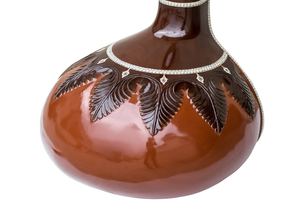 Kanai Lal & Sons Male Tanpura, 4 Strings, Fiber Case, Dark Tambura DDH