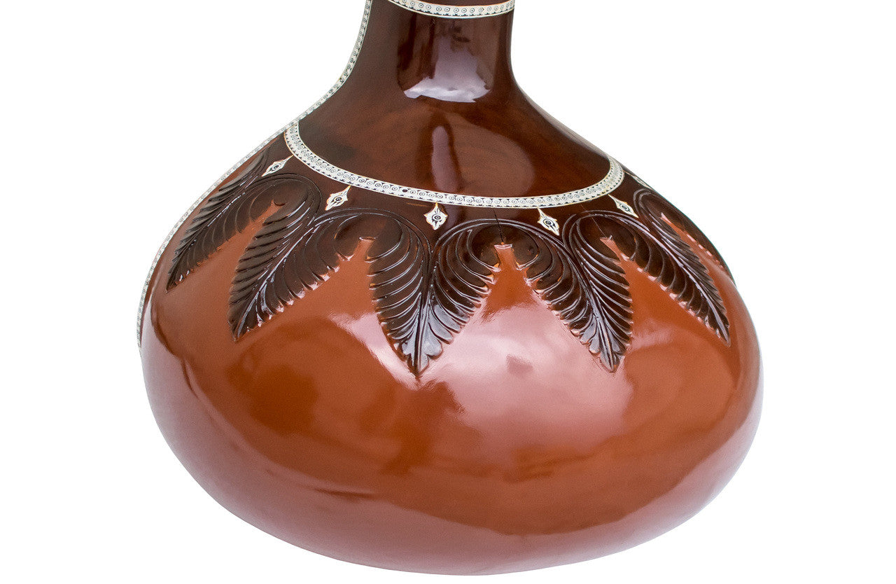 Kanai Lal & Sons Male Tanpura, 4 Strings, Fiber Case, Dark Tambura DDH