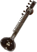 MAHARAJA Sitar, Ravi Shankar Style, Wood Carving, Fiber Case DE
