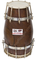 VIJAY VHATKAR Sheesham Wood Natural Dholak, Bolt Tuned, With Bag DIH