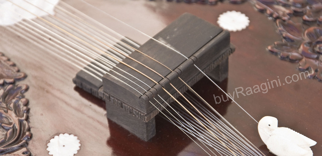 Rikhi Ram Sitar (Sanjay) Sitar, Kharaj Pancham Style, Fiber Case - (BR-EAE)