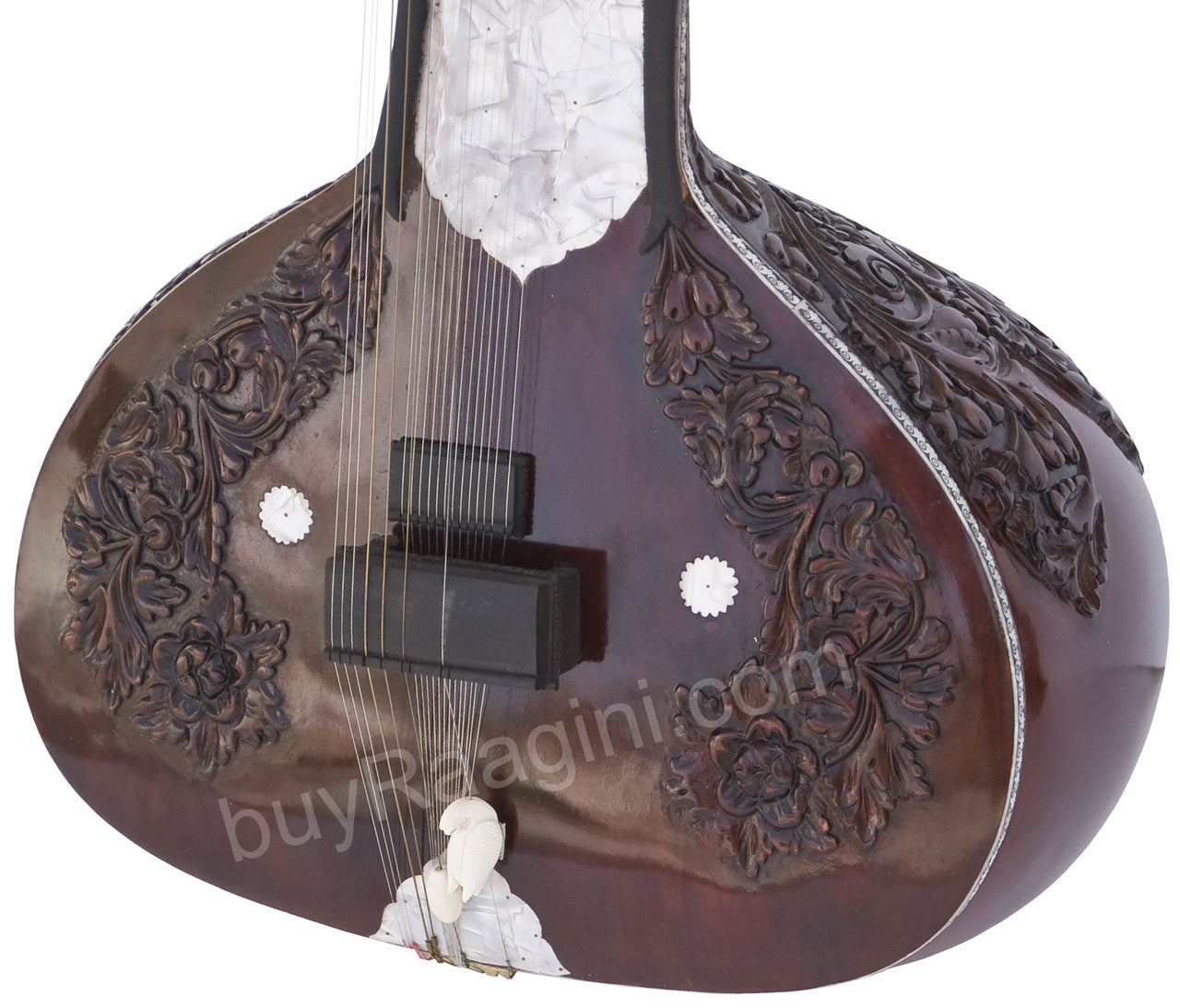 Rikhi Ram Sitar (Sanjay) Sitar, Kharaj Pancham Style, Fiber Case - (BR-EAE)