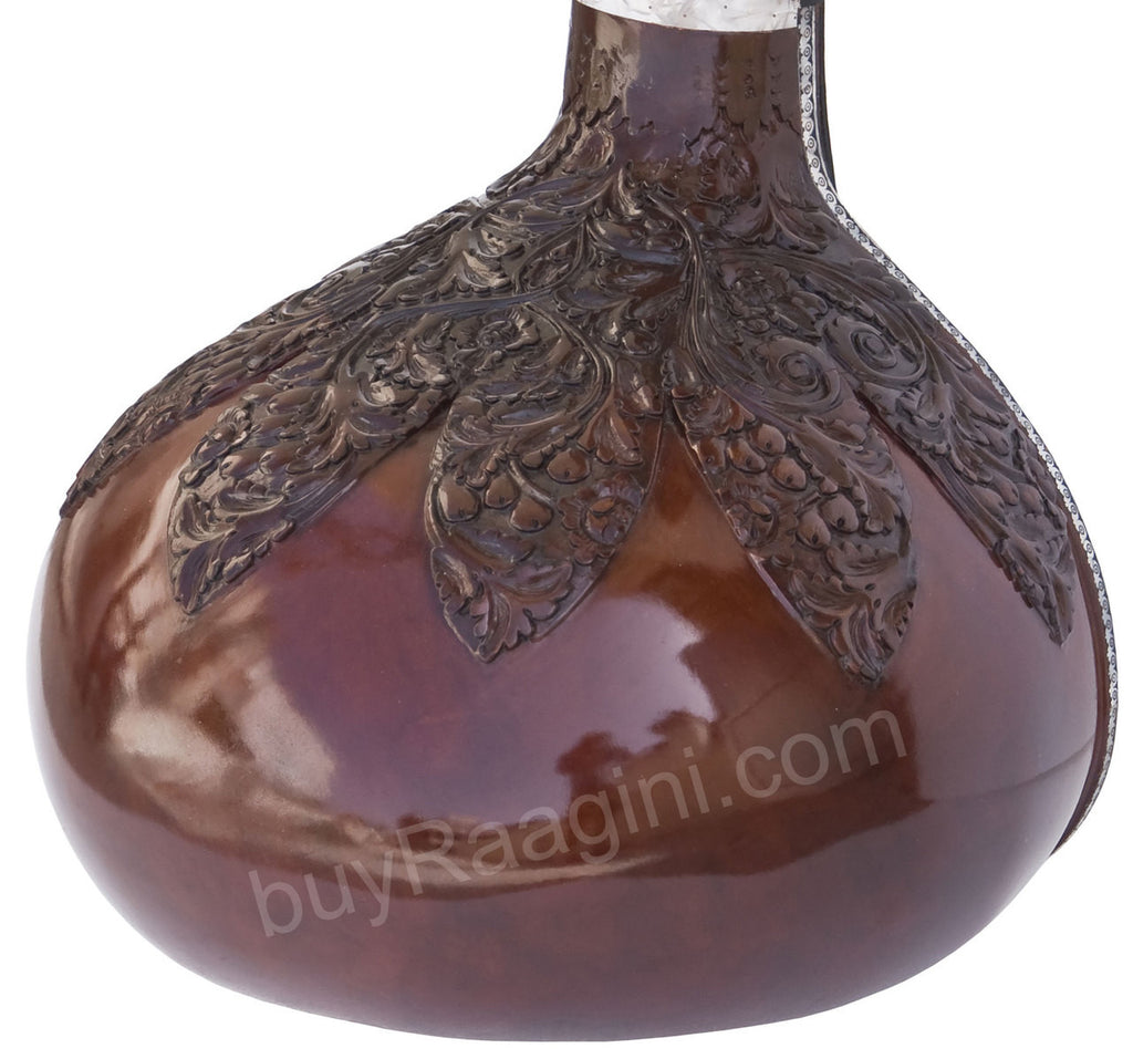 Rikhi Ram Sitar (Sanjay) Sitar, Kharaj Pancham Style, Fiber Case - (BR-EAE)