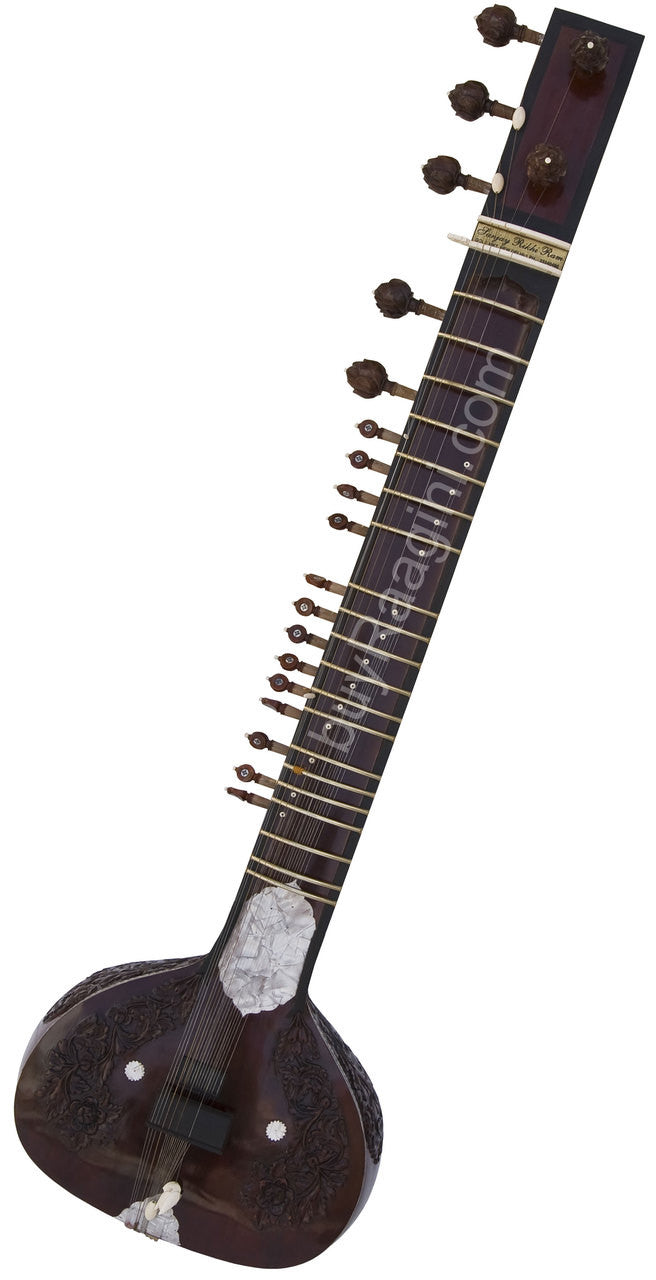 Rikhi Ram Sitar (Sanjay) Sitar, Kharaj Pancham Style, Fiber Case - (BR-EAE)