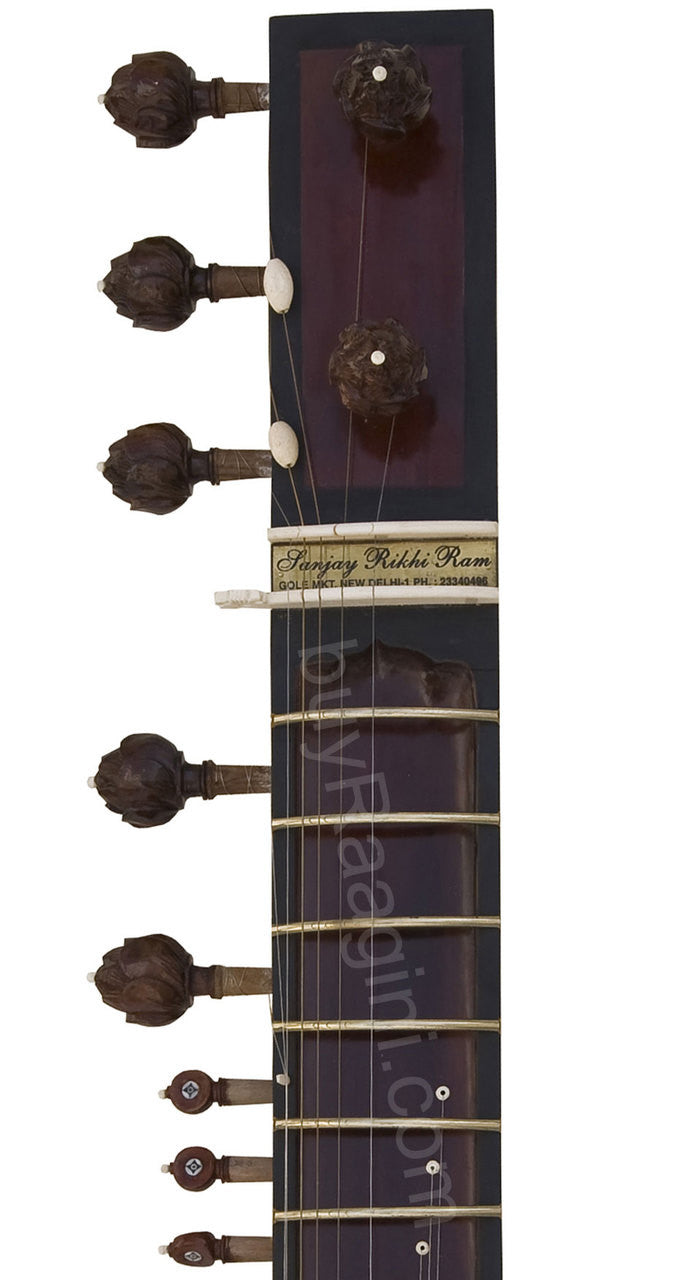Rikhi Ram Sitar (Sanjay) Sitar, Kharaj Pancham Style, Fiber Case - (BR-EAE)