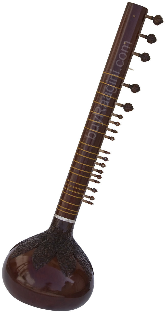 Rikhi Ram Sitar (Sanjay) Sitar, Kharaj Pancham Style, Fiber Case - (BR-EAE)