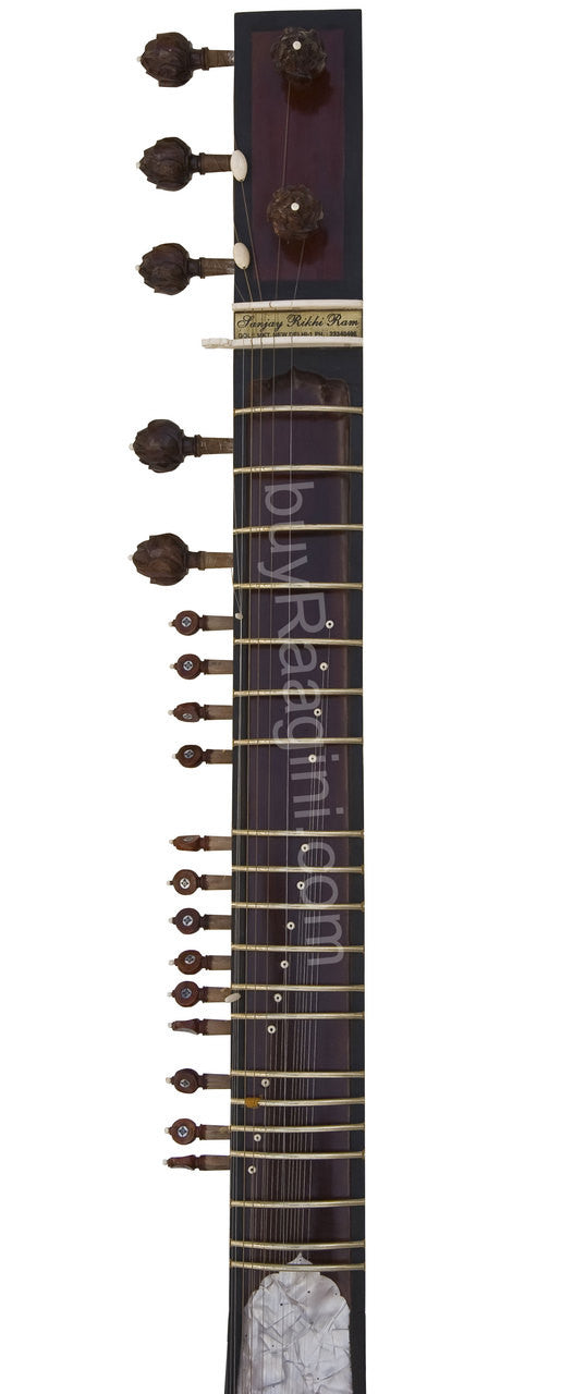 Rikhi Ram Sitar (Sanjay) Sitar, Kharaj Pancham Style, Fiber Case - (BR-EAE)