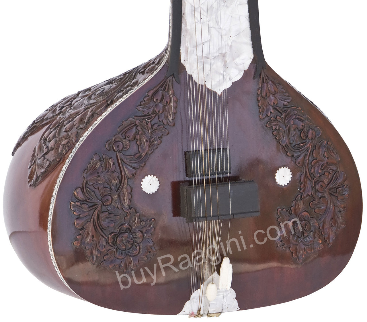 Rikhi Ram Sitar (Sanjay) Sitar, Kharaj Pancham Style, Fiber Case - (BR-EAE)