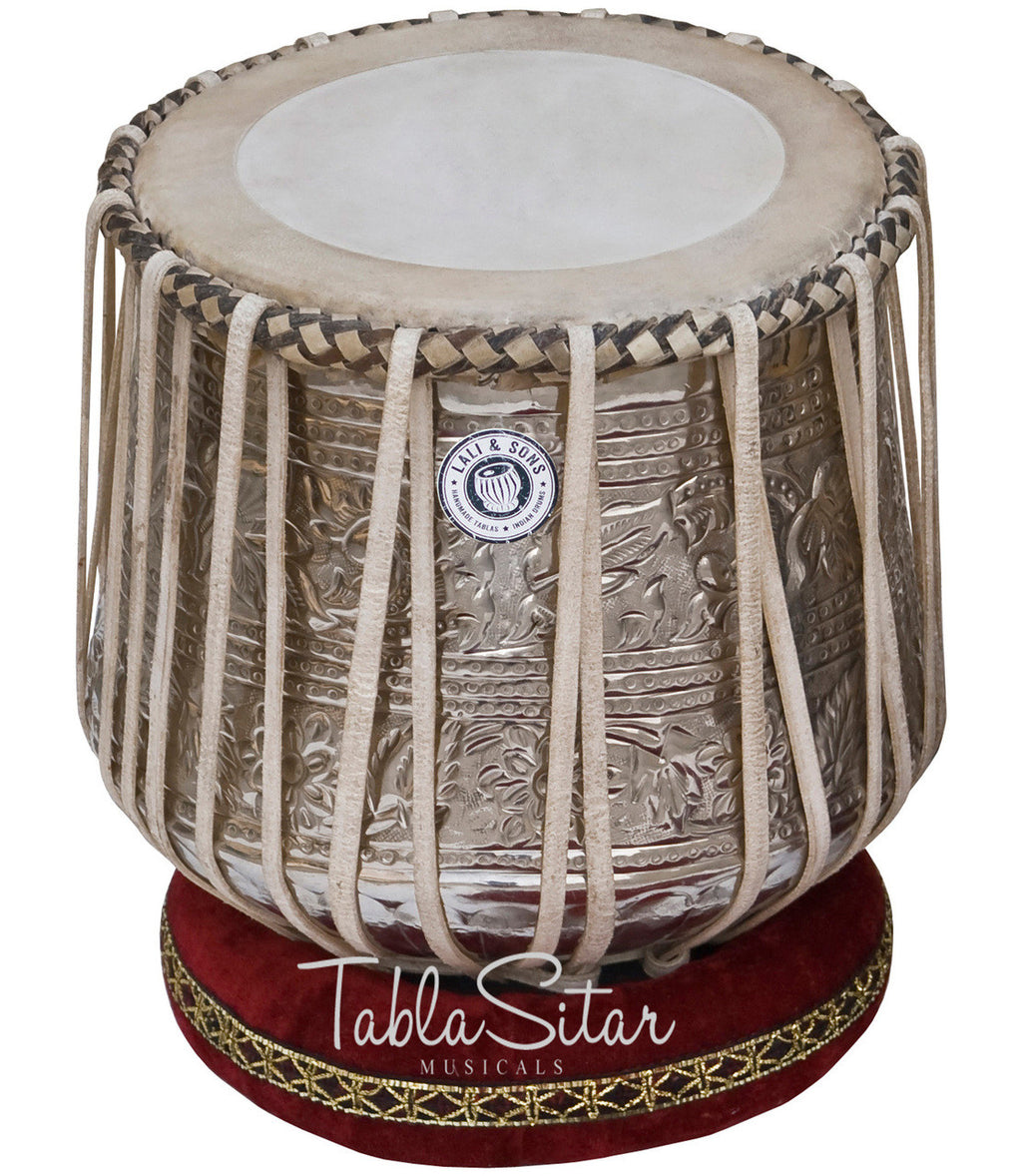 MAHARAJA MUSICALS Dhama Jori, Floral Brass Dhama, Sheesham Dayan(Tabla) EBG