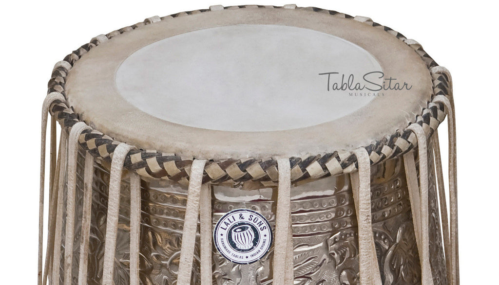 MAHARAJA MUSICALS Dhama Jori, Floral Brass Dhama, Sheesham Dayan(Tabla) EBG