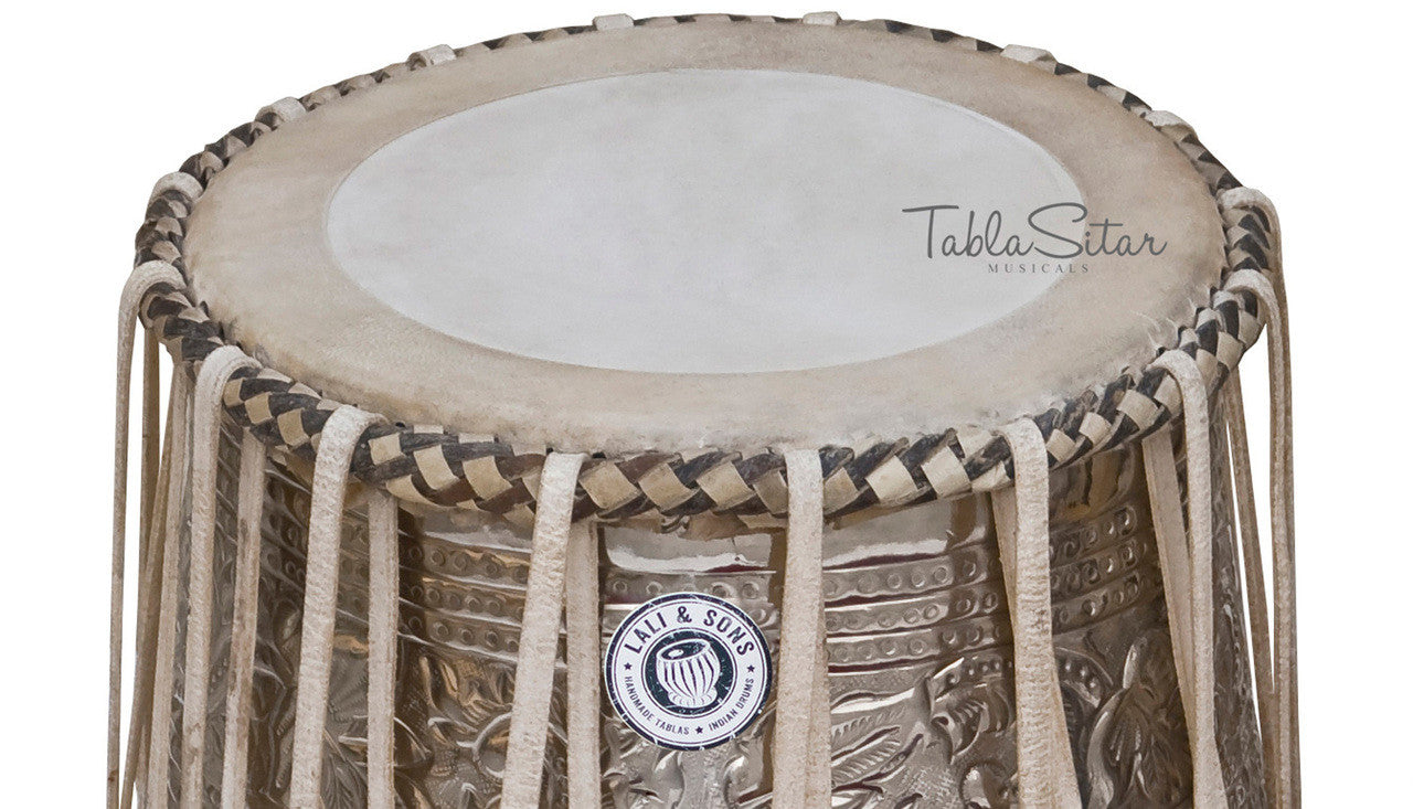 MAHARAJA MUSICALS Dhama Jori, Floral Brass Dhama, Sheesham Dayan(Tabla) EBG