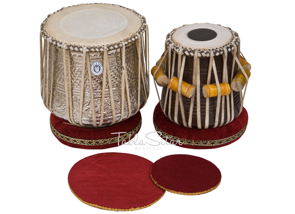 MAHARAJA MUSICALS Dhama Jori, Brass Dhama - Sheesham Dayan(Tabla) - ECJ