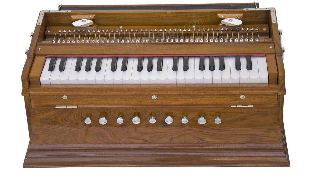 MONOJ K SARDAR Harmonium A440, 3 Reeds, 9 Stops, Teak wood, EGC