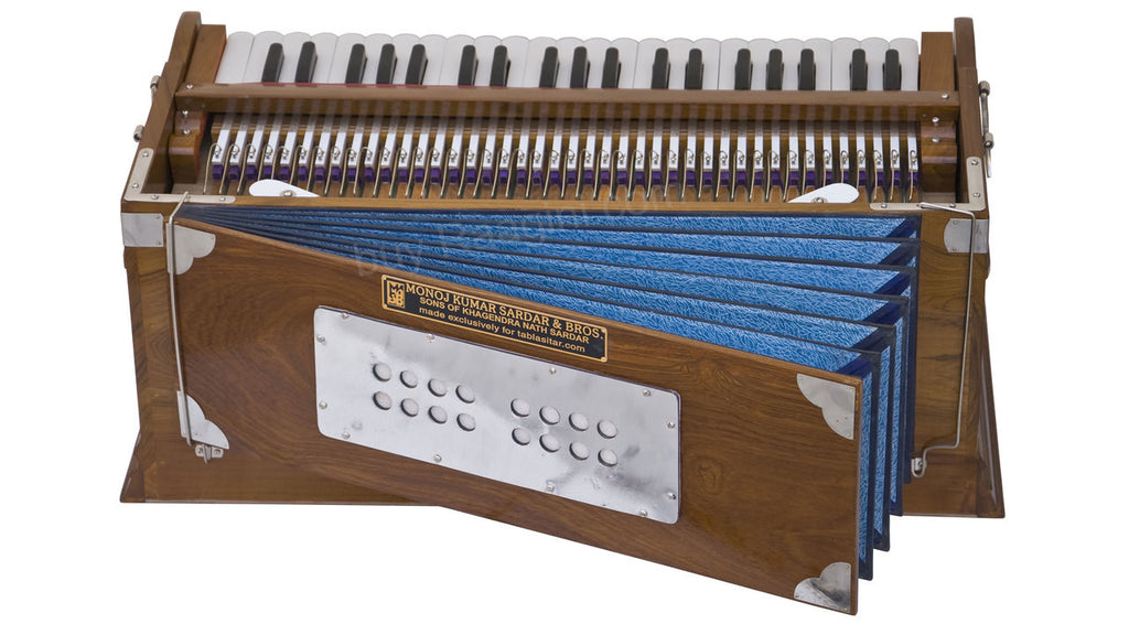 MONOJ K SARDAR Harmonium A440, 3 Reeds, 9 Stops, Teak wood, EGC