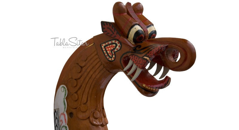 MAHARAJA Saraswati Veena, JackFruit Wood, Natural Color, Handmade EJD