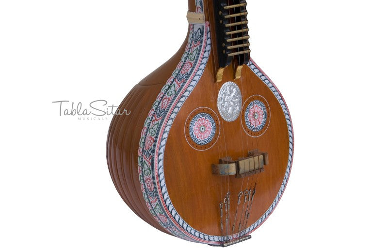 MAHARAJA Saraswati Veena, JackFruit Wood, Natural Color, Handmade EJD