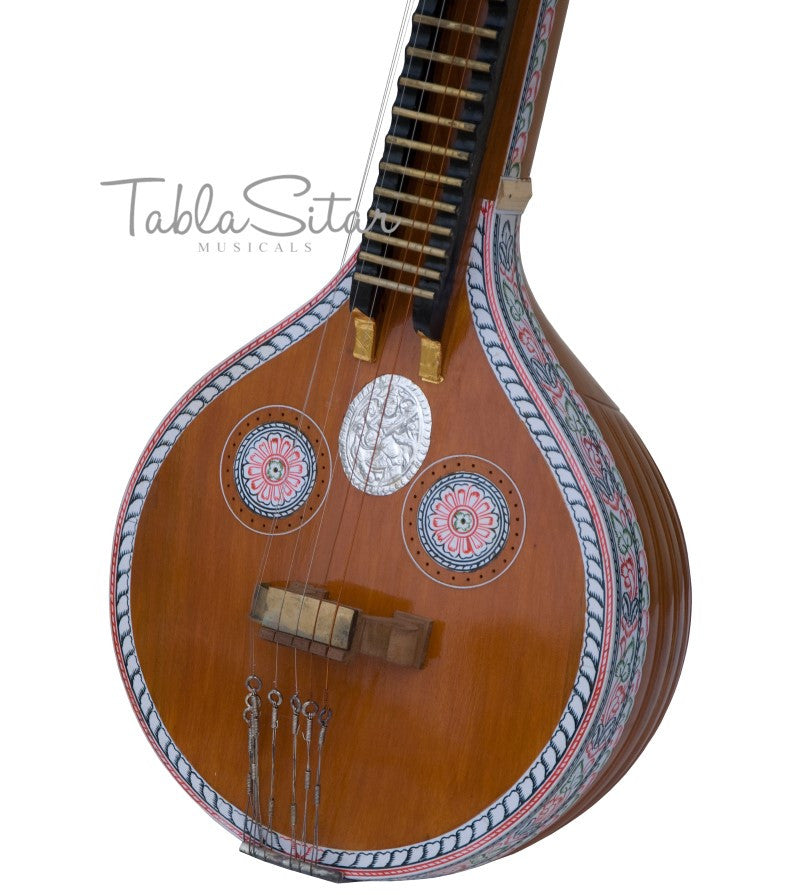 MAHARAJA Saraswati Veena, JackFruit Wood, Natural Color, Handmade EJD