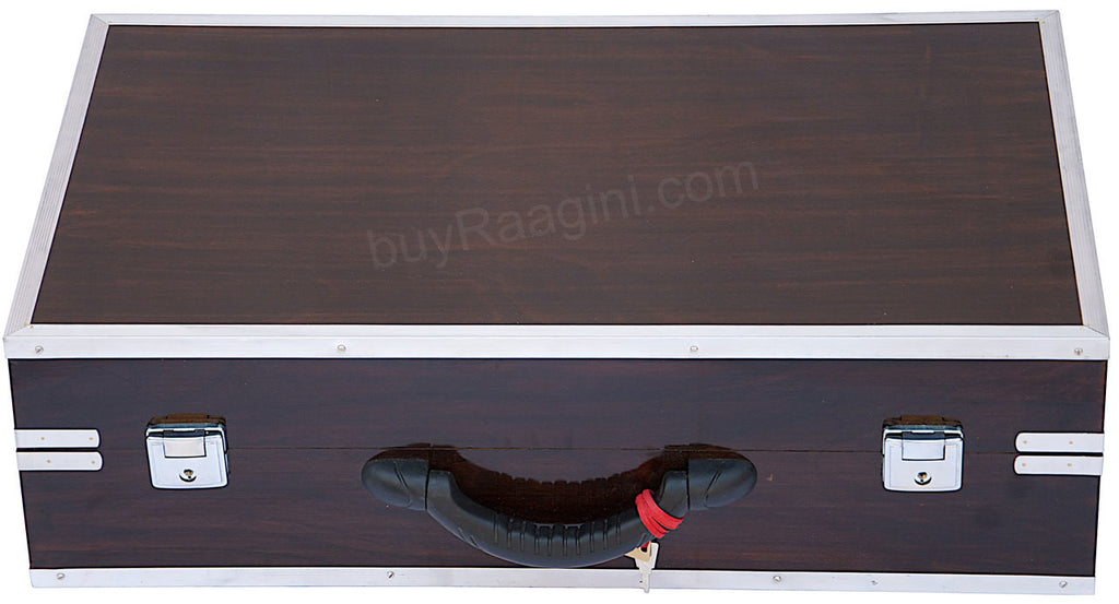 MONOJ K SARDAR Teak Harmonium  A440, 3 Reeds, Folding, 42 Keys FEB