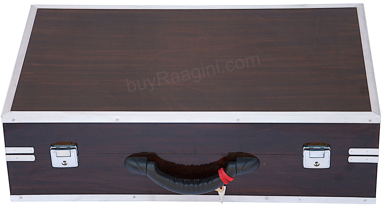 MONOJ K SARDAR Teak Harmonium  A440, 3 Reeds, Folding, 42 Keys FEB