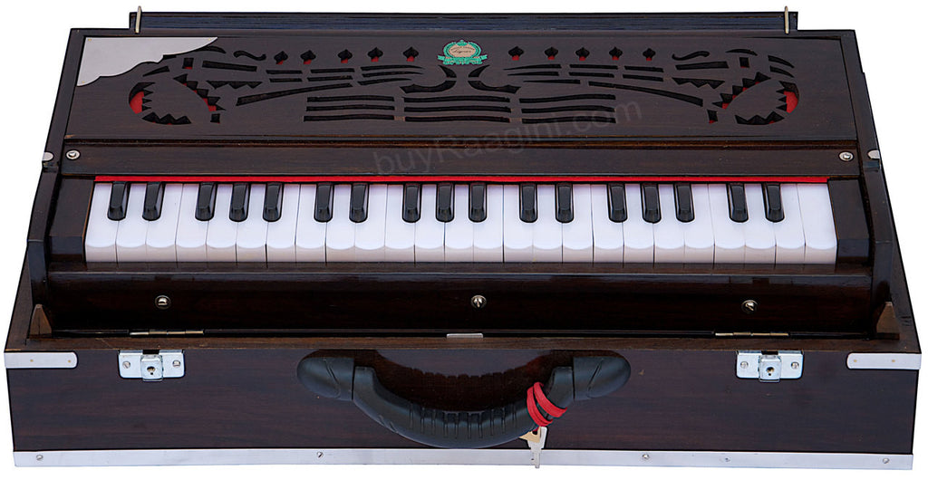 MONOJ K SARDAR Teak Harmonium  A440, 3 Reeds, Folding, 42 Keys FEB