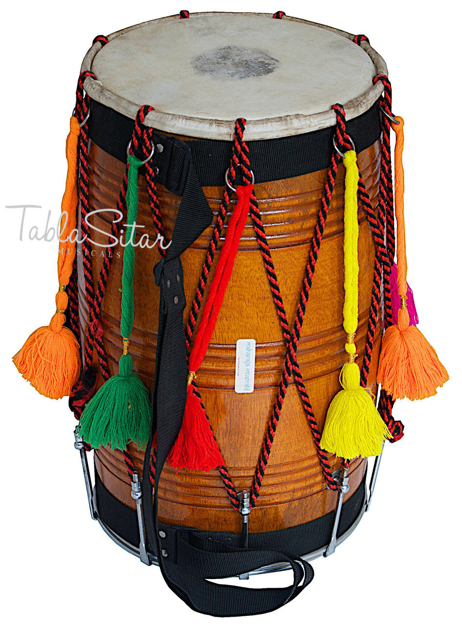 MAHARAJA Punjab Bhangra Dhol, Natural Color, Mango Wood - GE