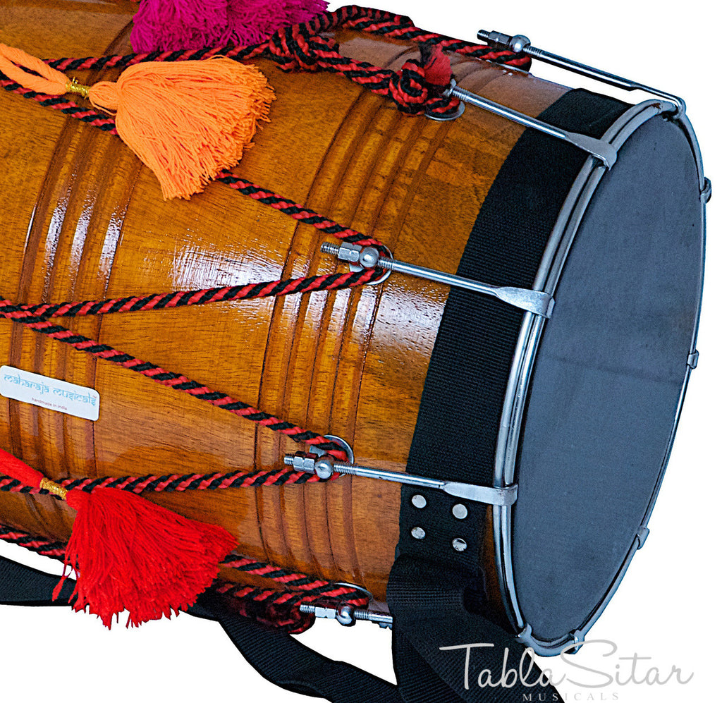 MAHARAJA Punjab Bhangra Dhol, Natural Color, Mango Wood - GE