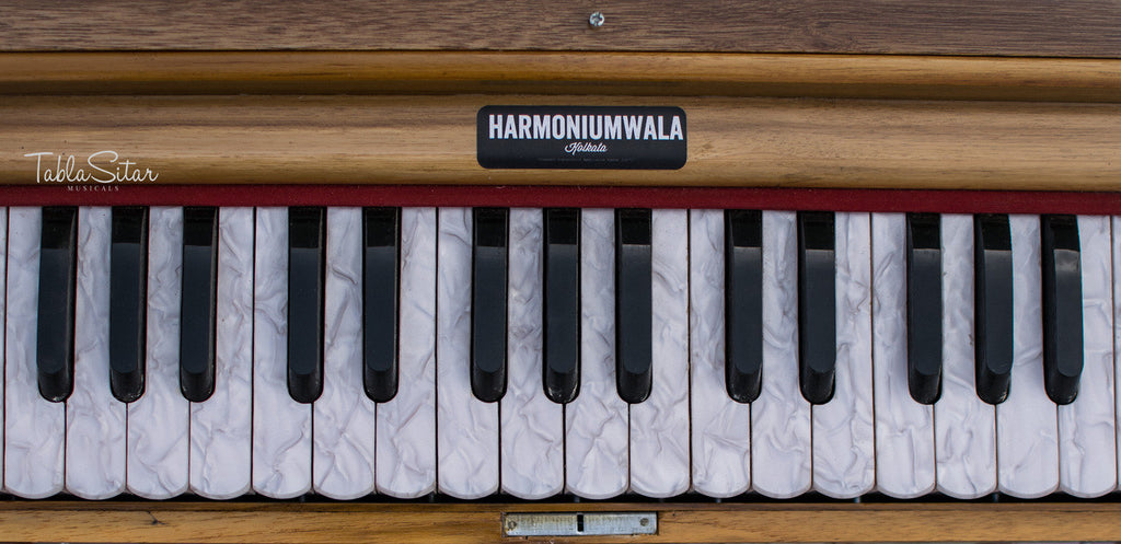 Maharaja Musicals Premium Sangeeta Harmonium, 9-Stop, Teak Wood, Coupler, Bag - GF