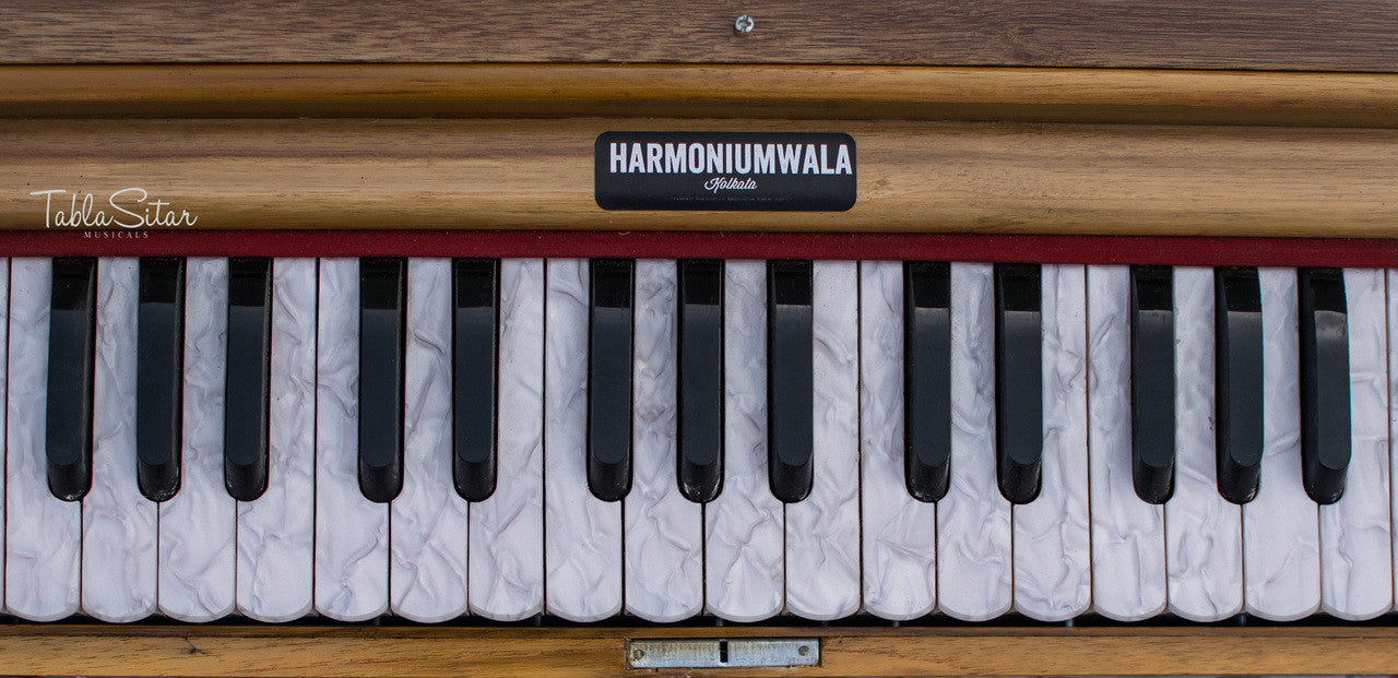 Maharaja Musicals Premium Sangeeta Harmonium, 9-Stop, Teak Wood, Coupler, Bag - GF