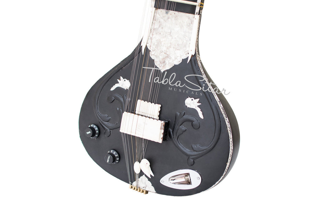 MAHARAJA Electric Sitar, Studio, Kharaj Pancham, Black Color - IA