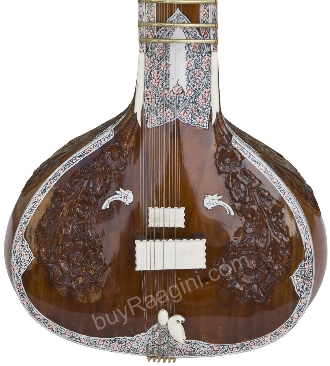 MAHARAJA Sitar, Ravi Shankar Style, Angur Patta Design, Fiber Case IJ