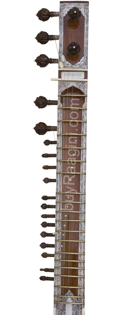 MAHARAJA Sitar, Ravi Shankar Style, Angur Patta Design, Fiber Case IJ