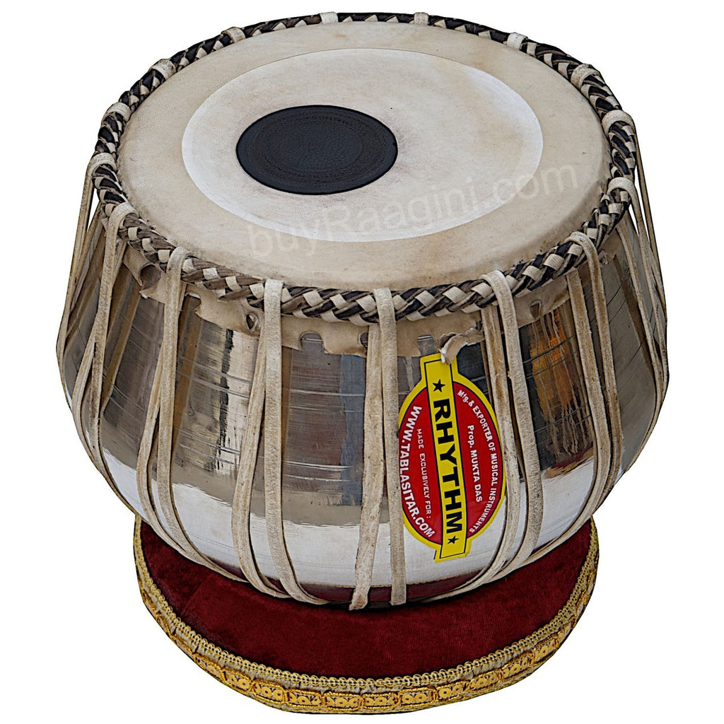 MUKTA DAS Tabla, 4KG Chromed Copper Bayan, Finest Dayan, Hammer AEB