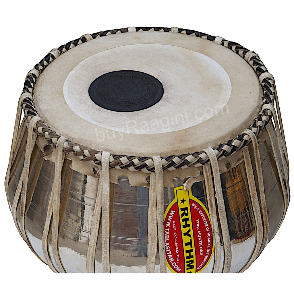 MUKTA DAS Tabla, 4KG Chromed Copper Bayan, Finest Dayan, Hammer AEB