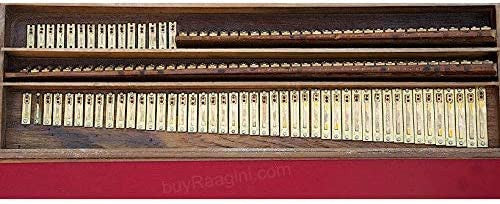 MAHARAJA MUSICALS Premium Calcutta Harmonium, 3/9 Scale Changer, Natural, AGI