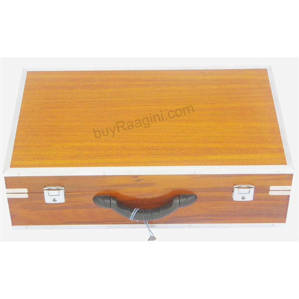 MONOJ K SARDAR Harmonium A440, 3 Reeds, 9 Scales, Teak, Folding AHB