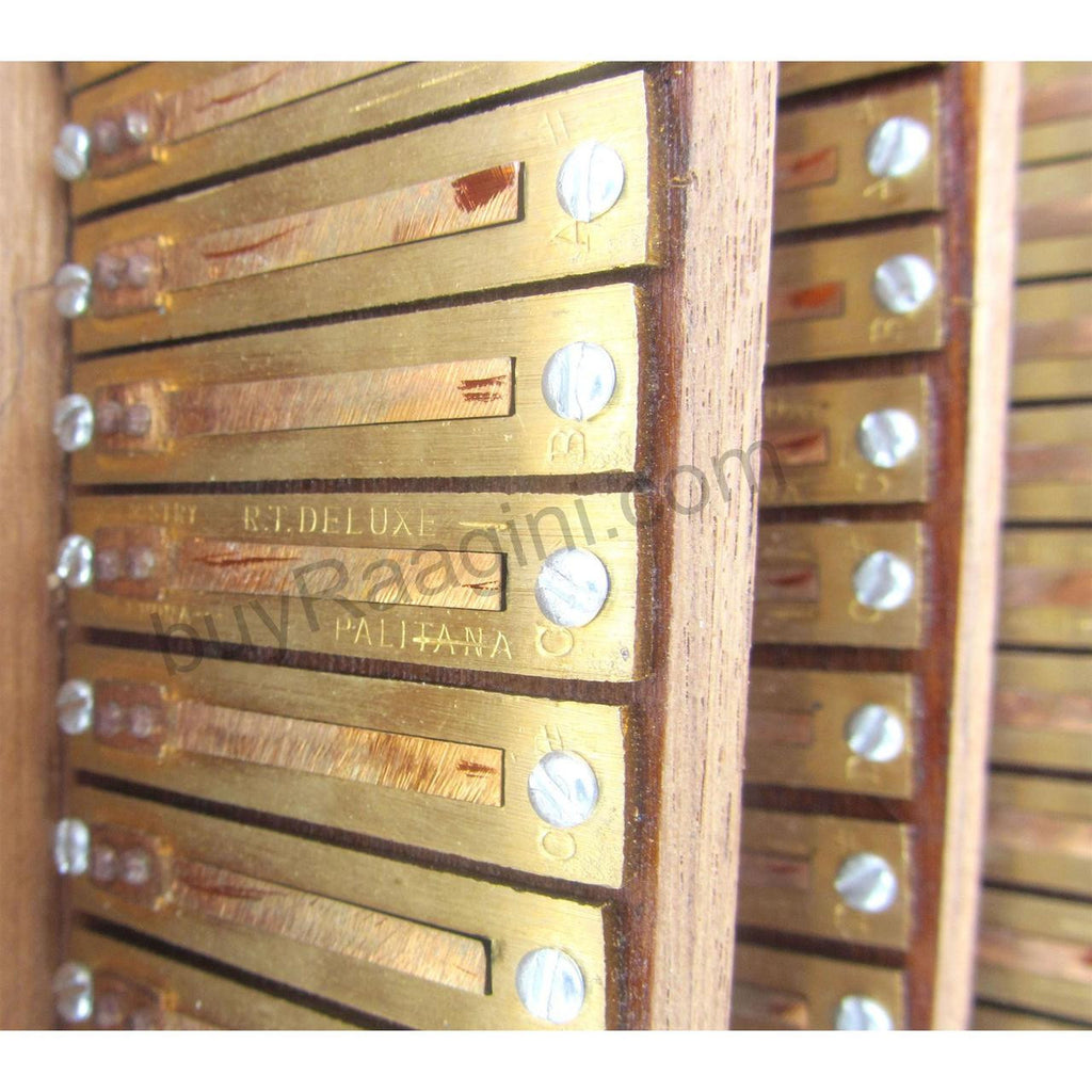 MONOJ K SARDAR Harmonium A440, 3 Reeds, 9 Scales, Teak, Folding AHB