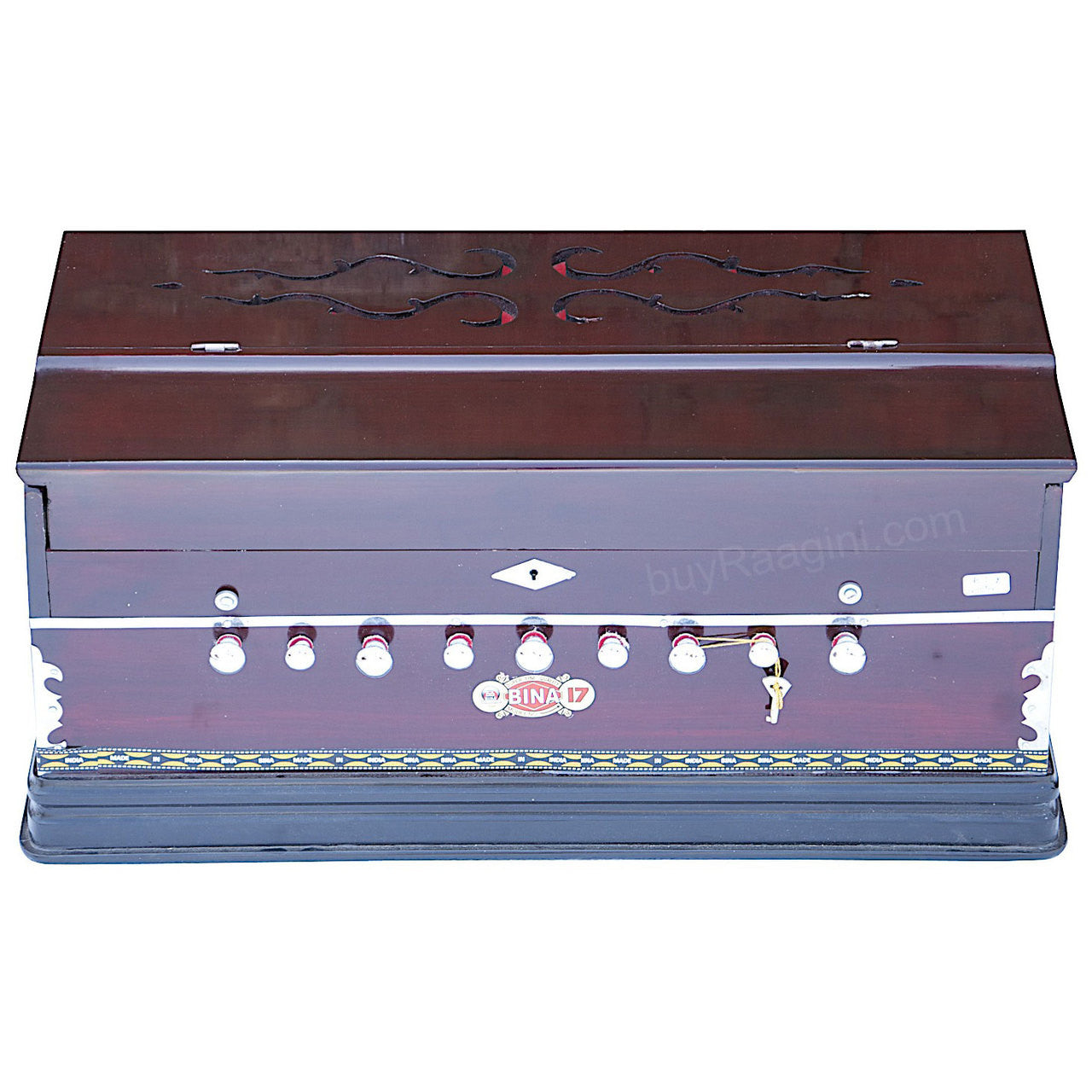 BINA Harmonium NO. 17 B, 2 Reeds, 3.5 Octaves, 9 Stops, Coupler AIG