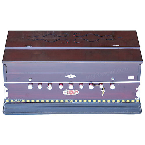 BINA Harmonium NO. 17 B, 2 Reeds, 3.5 Octaves, 9 Stops, Coupler AIG