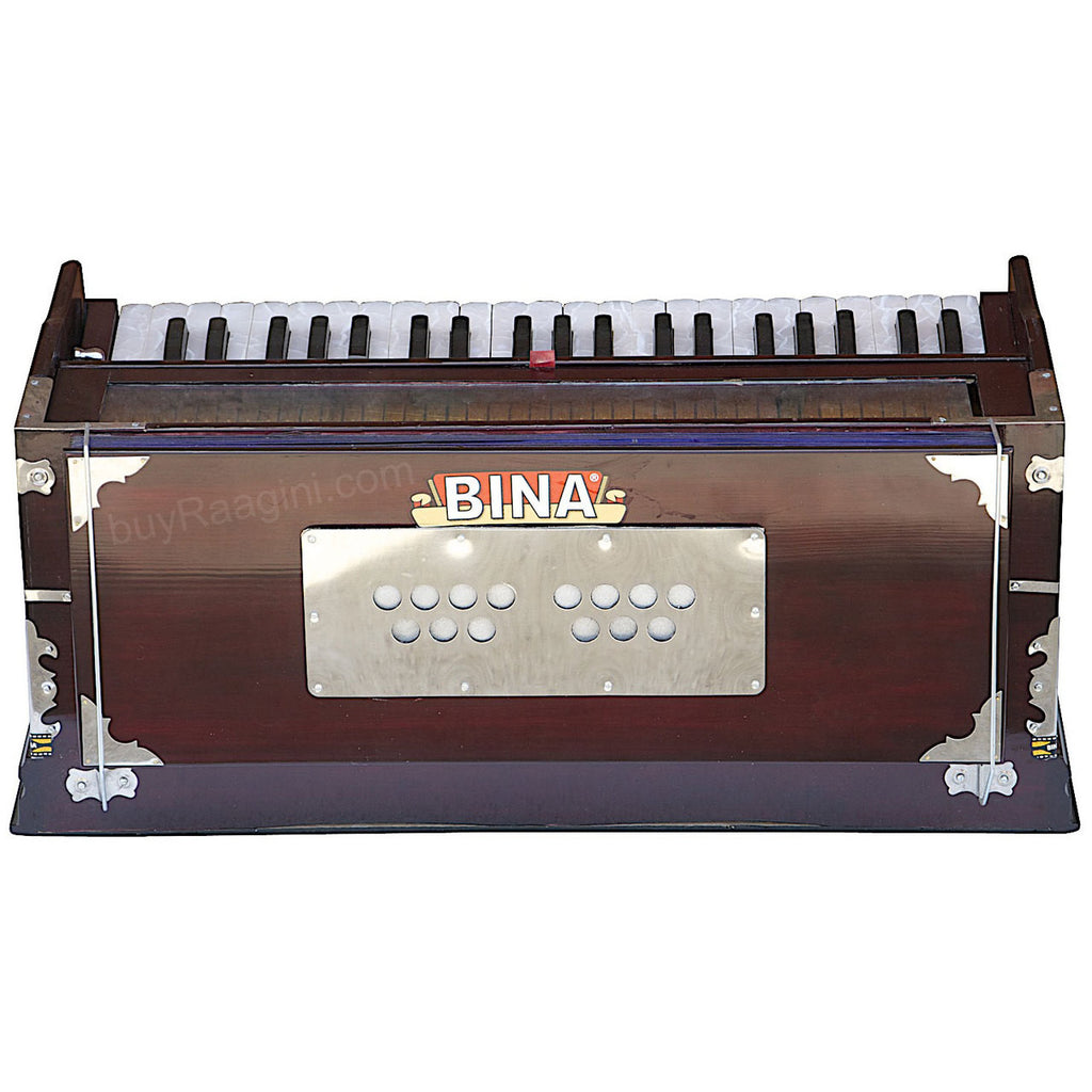 BINA Harmonium NO. 17 B, 2 Reeds, 3.5 Octaves, 9 Stops, Coupler AIG
