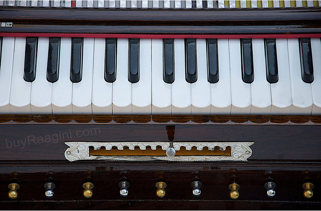 MAHARAJA MUSICALS Premium Calcutta Harmonium, 4/13 Scale Changer, Dark BDF