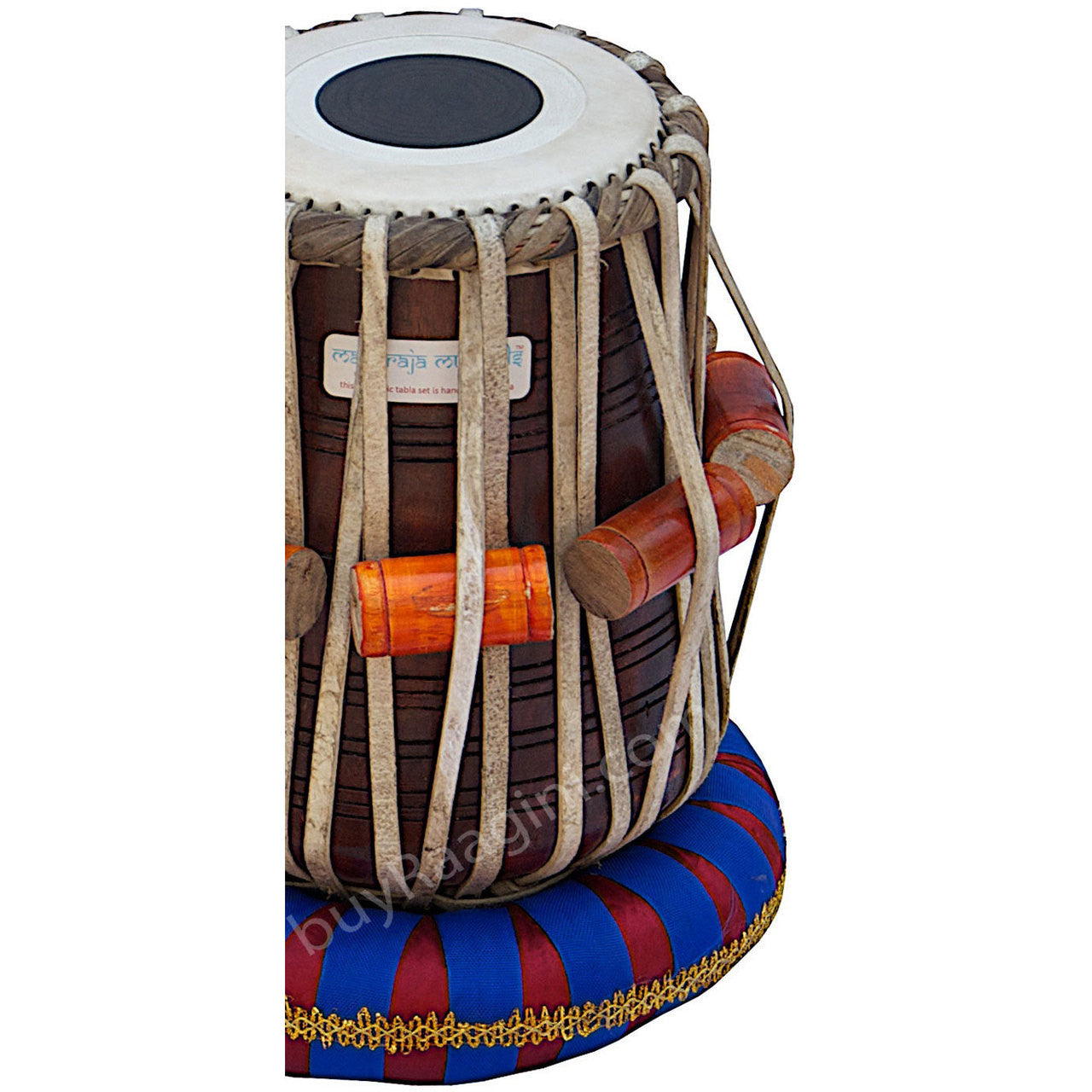 MAHARAJA Floral Chrome Tabla, 3 Kg Copper Bayan, Sheesham Dayan BEA