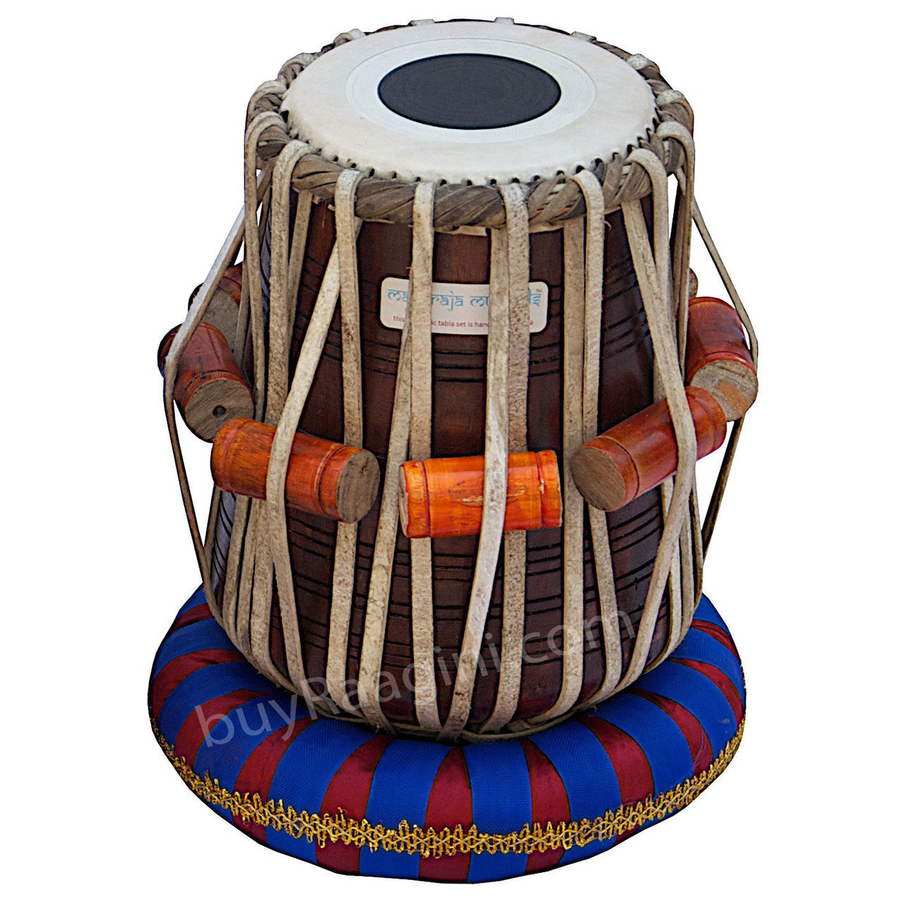 MAHARAJA Floral Chrome Tabla, 3 Kg Copper Bayan, Sheesham Dayan BEA
