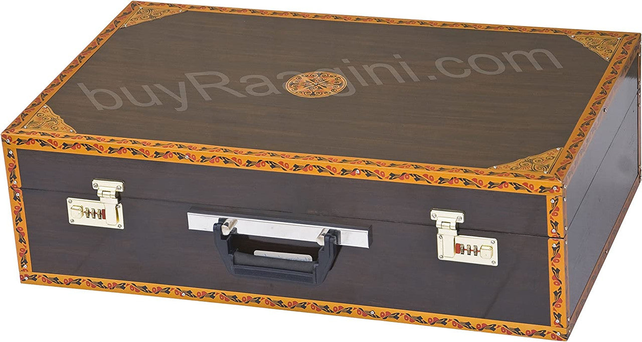 Maharaja Musicals Premium Calcutta Harmonium, 3/9 Scale Changer, Dark BGH