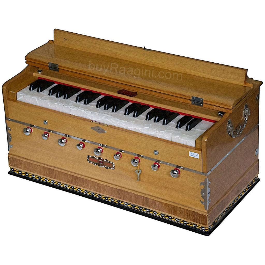BINA Sangeet Harmonium, 2 Reeds, 3.5 Octaves, 9 Stops, Coupler BJB