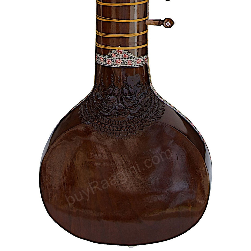 MAHARAJA MUSICALS Electric Sitar, Dark Natural Color DJE