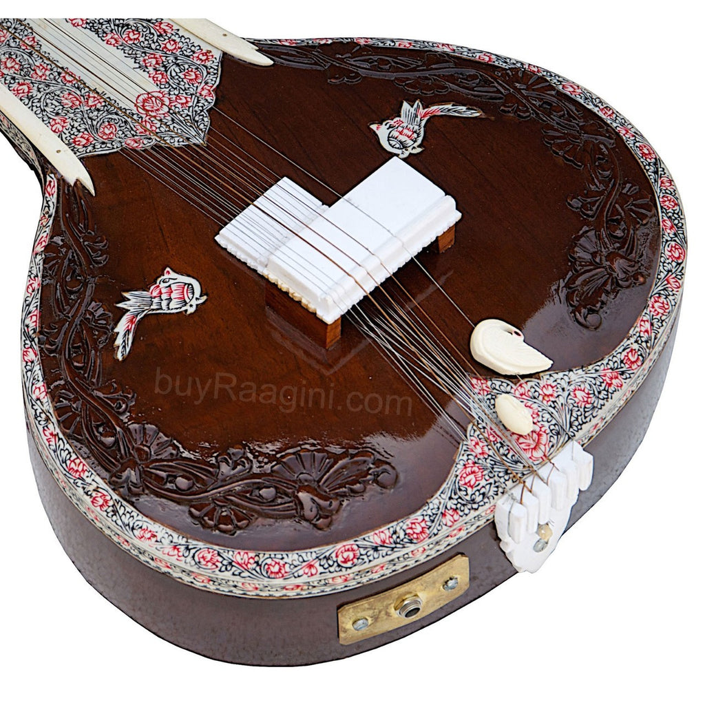 MAHARAJA MUSICALS Electric Sitar, Dark Natural Color DJE