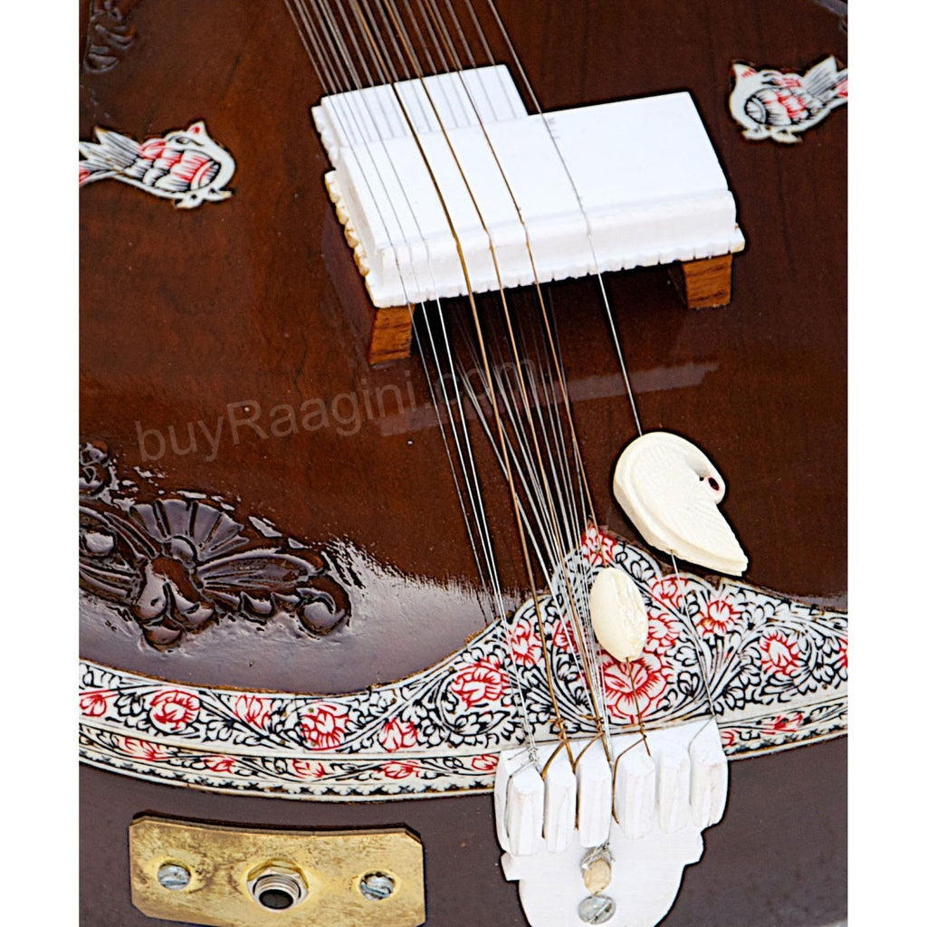 MAHARAJA MUSICALS Electric Sitar, Dark Natural Color DJE